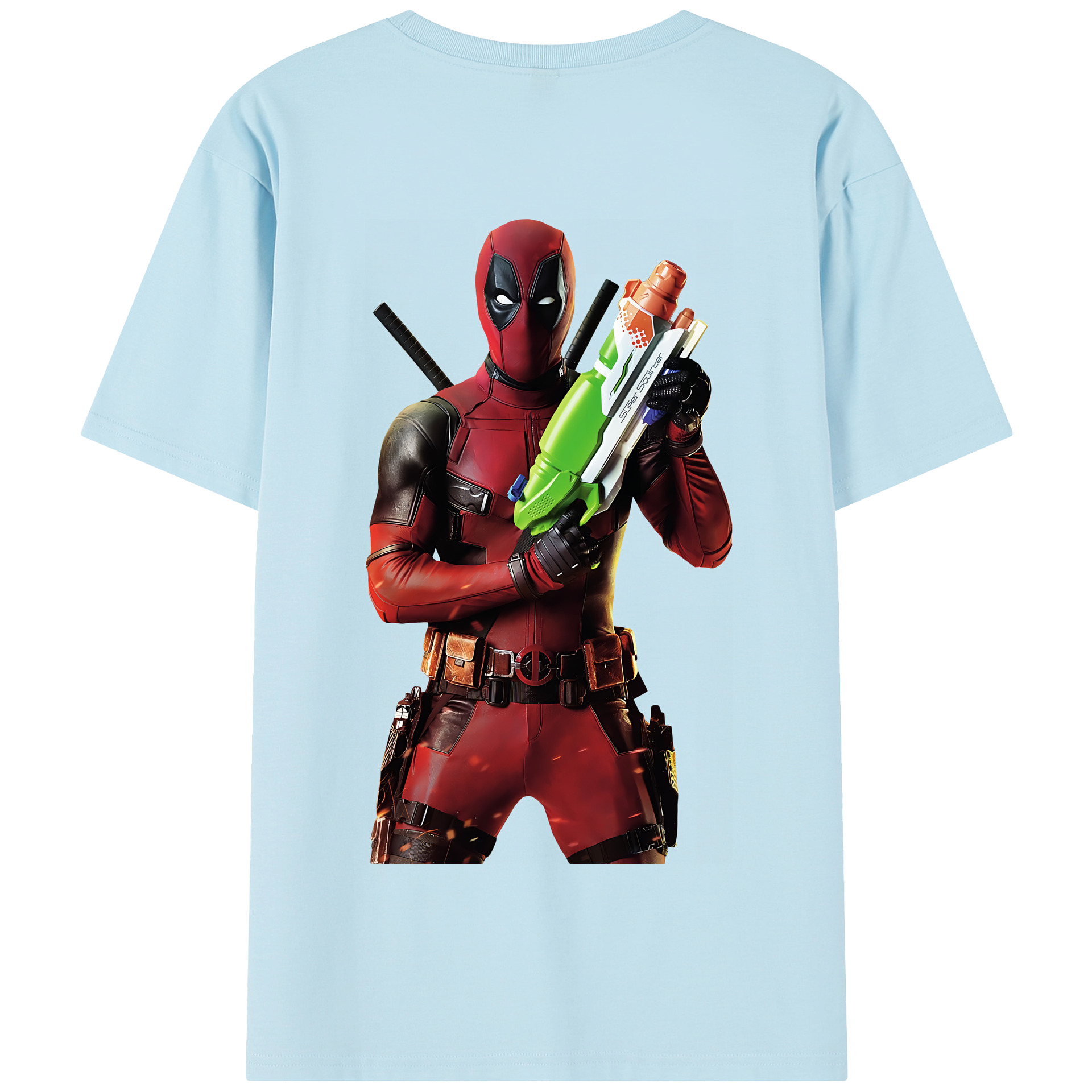 （画像用） Deadpool デッドプール 綿100％半袖Tシャツ（背面プリント）